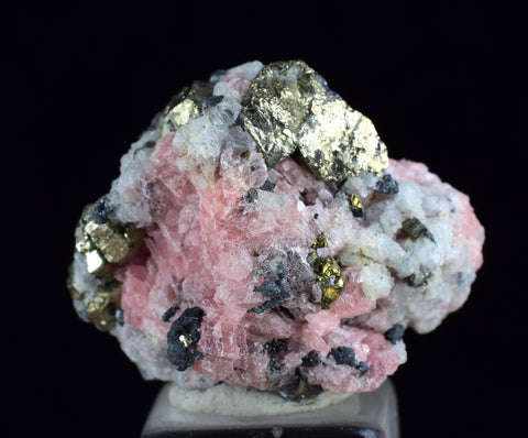 2cms RHODOCHROSITE FLUORITE PYRITE CHINA CRYSTAL RHOMBOHEDRAL MINIATURE RB632