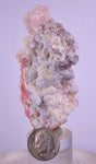 7.2cms GEM PINK OPAL HYALITE PALYGORSKITE QUARTZ SCULPTURE BOTRYOIDAL PERU PB46