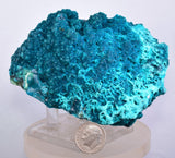 8cms BLUE MALACHITE BOTRYOIDAL PERU CRYSTALS GRAPE SPHERES SHINY UB199