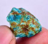 17carats GEM SILICA CHRYSOCOLLA CHALCEDONY PERU HIGH YIELD NEW FIND ROUGH SB130