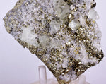 12cms PYRITE CUBIC QUARTZ FLUORITE PERU SHINY CRYSTALS MINERAL COLLECTOR MB126