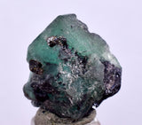 2cms GEOCRONITE GREEN FLUORITE CRYSTAL PERU MILPO ATACOCHA PERU SHINY KB37