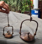 19.5cm MINI VERY SMALL LENTICULAR MINERS LAMP TUNNEL RARE LANTERN IRON CAST NB03