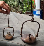 19.5cm MINI VERY SMALL LENTICULAR MINERS LAMP TUNNEL RARE LANTERN IRON CAST NB03