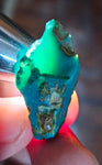 5.5grs GEM SILICA CHRYSOCOLLA LILY MINE PERU CHALCEDONY QUARTZ BLUE ROUGH SB156