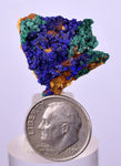 2.5cms AZURITE MALACHITE CRYSTALS MINERAL SPECIMEN AHOULI MINES MOROCCO UB220