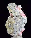3.2cms RHODOCHROSITE FLUORITE PYRITE CHINA CRYSTAL RHOMBOHEDRAL MINIATURE RB631