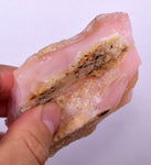 115 grams GEM PINK OPAL PERU ROUGH ANGEL SKIN TRANSLUCENT CORAL COLOR PB61