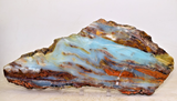 1.6Kg 31cm BLUE OPAL PERU SLAB SCENIC SEASCAPE SCULPTURE ROUGH LANDSCAPE OB152