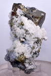 6.1cm  BLUE DOLOMITE SELLAITE CRYSTALS CHALCOPYRITE QUARTZ CALCITE PERU GB28