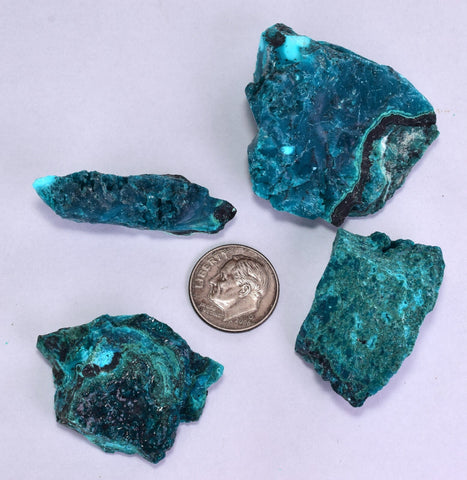54grs BLUE MALACHITE CHRYSOCOLLA SCULPTURE SCENIC PERU ROUGH DECORATION UB180