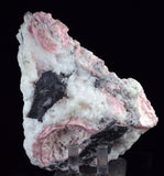 13cms RHODOCHROSITE ROSETTE PYRITE CRYSTALS PERU MINERAL SPECIMEN RB581