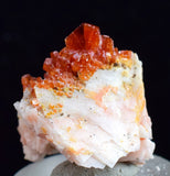 2.4cm VANADINITE CRYSTAL BARITE MIBLADEN MOROCCO MINIATURE MINERAL SPECIMEN WB08