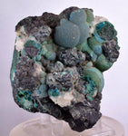 7.9cms DRUZY CHRYSOCOLLA QUARTZ MALACHITE BOTRYOIDAL PERU MINERAL SPECIMEN DB84