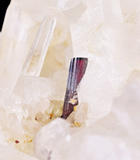 10cms RED HUBNERITE QUARTZ CRYSTALS MINERAL SPECIMEN COLLECTOR PERU MB138