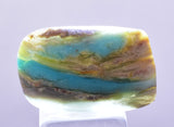 7ct GEM BLUE OPAL SCENIC CABOCHON PERU SEASCAPE PENDANT JEWELRY BB345
