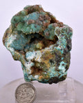 6.8cms DRUZY CHRYSOCOLLA QUARTZ PERU COPPER MINERAL SPECIMEN COLLECTOR DB59