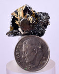 2.5cms GOLDEN RUTILE HEMATITE SPRAY NEEDLES CRYSTALS TITANIUM BAHIA BRAZIL  XB08