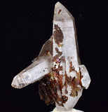 6.4cms HEMATOID QUARTZ DOUBLY TERMINATED GOETHITE MINERAL SPECIMEN PERU QB112