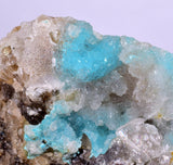 7.2cms DRUZY CHRYSOCOLLA QUARTZ PERU COPPER MINERAL SPECIMEN COLLECTOR DB68