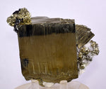 8.5cms PYRITE CUBIC QUARTZ CALCITE PERU SHINY CRYSTALS MINERAL COLLECTOR MB112