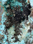 10.4cms DRUZY CHRYSOCOLLA QUARTZ MALACHITE BOTRYOIDAL PERU MINERAL SPECIMEN DB85