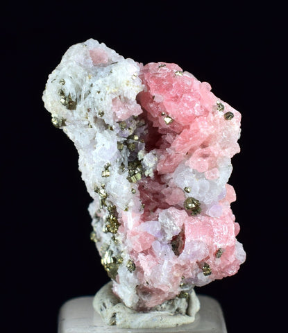 1.9cms RHODOCHROSITE PYRITE FLUORITE CHINA CRYSTAL RHOMBOHEDRAL MINIATURE RB648