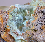 21.5cms TWIN SELENITE CRYSTALS CHRYSOCOLLA SPHERES INSIDE LILY MINE PERU TB126