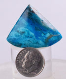 27.5ct GEM BLUE OPAL SCENIC CABOCHON PERU SEASCAPE PENDANT JEWELRY BB161