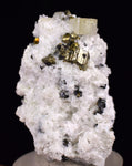 3.6cms APATITE QUARTZ PYRITE CRYSTALS DICKITE PERU HUANZALA AB231