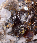 9.4cms SPHALERITE BARITE PYRITE QUARTZ CRYSTALS MINERAL SPECIMEN PERU MB59