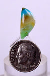 2.5ct GEM BLUE OPAL SCENIC CABOCHON PERU SEASCAPE PENDANT JEWELRY BB132