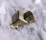 8.8ms  GREEN BLUE FLUORITE PYRITE CRYSTAL PERU HUANZALA MINE SHINY KB18