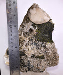 17cms EPIDOTE QUARTZ CALCITE HEMATITE CRYSTALS PERU CLUSTER MINERAL CB163
