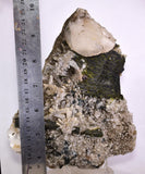 17cms EPIDOTE QUARTZ CALCITE HEMATITE CRYSTALS PERU CLUSTER MINERAL CB163