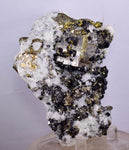 10.5cms GEM PYRITE APATITE SCHEELITE (?) SPHALERITE QUARTZ PERU CRYSTALS MB129