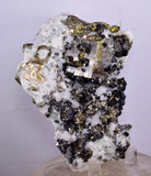 10.5cms GEM PYRITE APATITE SCHEELITE (?) SPHALERITE QUARTZ PERU CRYSTALS MB129