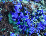 7.1cms AZURITE MALCHITE CRYSTALS PERU MINERAL SPECIMEN CUSCO UB209