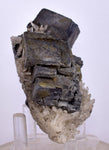 8.2cms GALENA QUARTZ PYRITE CRYSTAL CUBIC PERU MINERAL SPECIMEN  GB16