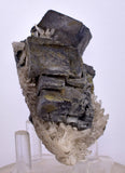8.2cms GALENA QUARTZ PYRITE CRYSTAL CUBIC PERU MINERAL SPECIMEN  GB16
