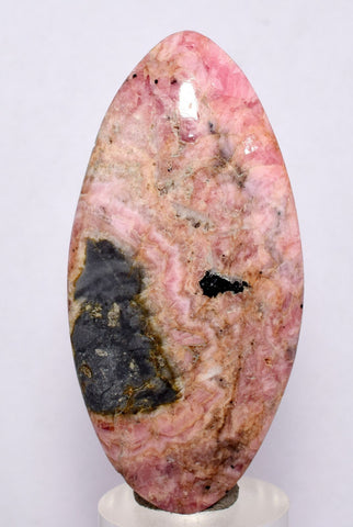 6.2cms RHODOCHROSITE INCA ROSE CABOCHON PERU GEMSTONE MINERAL SPECIMEN BB312