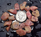 LOT 20grams GEM RED RHODOCHROSITE ROUGH ORTIZ PERU MINERAL SPECIMEN RB542
