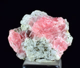 2.1cms RHODOCHROSITE PYRITE FLUORITE CHINA CRYSTAL RHOMBOHEDRAL MINIATURE RB647