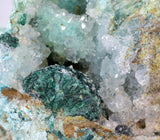 9.5cms DRUZY CHRYSOCOLLA ATACAMITE MALACHITE QUARTZ CRYSTALS LILY MINE PERU DB78