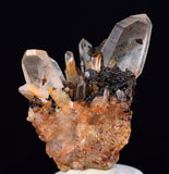 4.7cms HEMATOID JAPAN LAW QUARTZ  GOETHITE MINERAL SPECIMEN PERU QB114