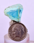 23.5ts GEM SILICA CHRYSOCOLLA  LILY MINE PERU CHALCEDONY QUARTZ POLISHED BB367