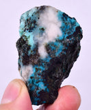 26grs GEM SILICA CHRYSOCOLLA SCENIC PERU CHALCEDONY COPPER MINERALS ROUGH SB189