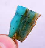 2.8 grams GEM BLUE OPAL PERU SLAB SCENIC SEASCAPE MINERAL SPECIMEN OB58