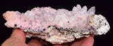 14cms RHODOCHROSITE ROSETTE QUARTZ PERU SPHALERITE JORDANITE ? CRYSTALS RBZ417