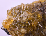 3.7cms GEMMY BARITE GOLDEN CRYSTALS PERU SHINY TRANSLUCENT MINERAL EB86